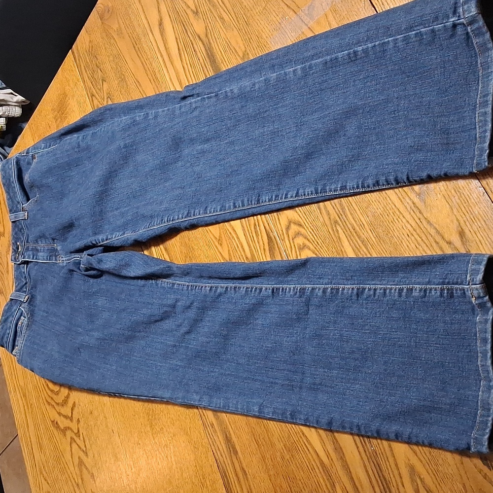 LL BEAN Jeans 10 MT  Womens BLUE STRAIGHT LEGS ? Preowned CLASSIC FIT